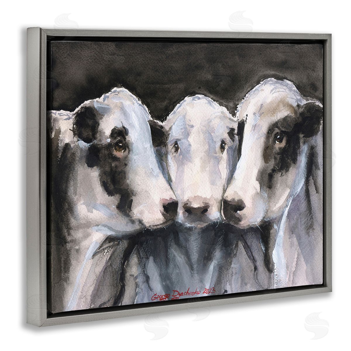 George Dyachenko Cow Trio Painting