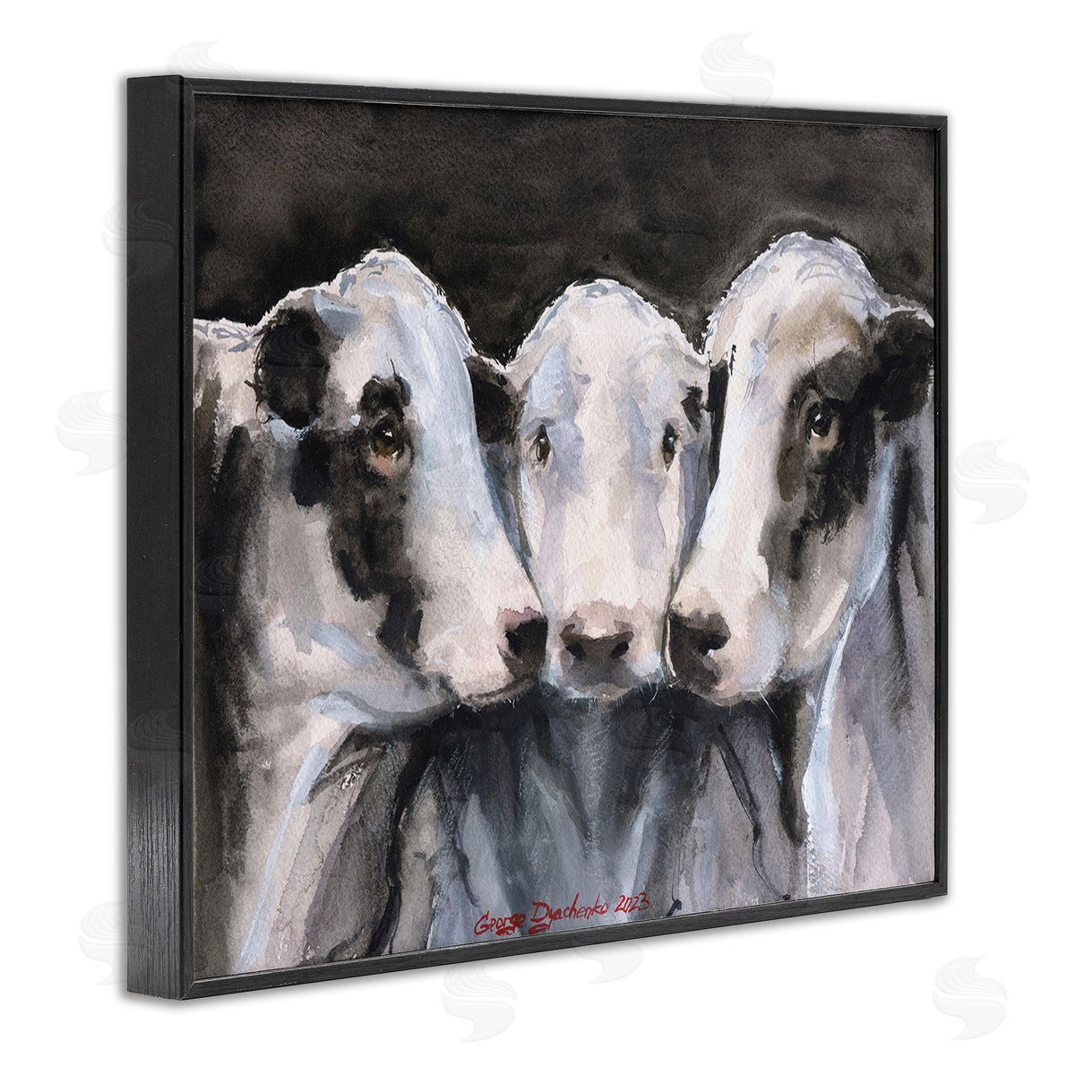 George Dyachenko Cow Trio Painting