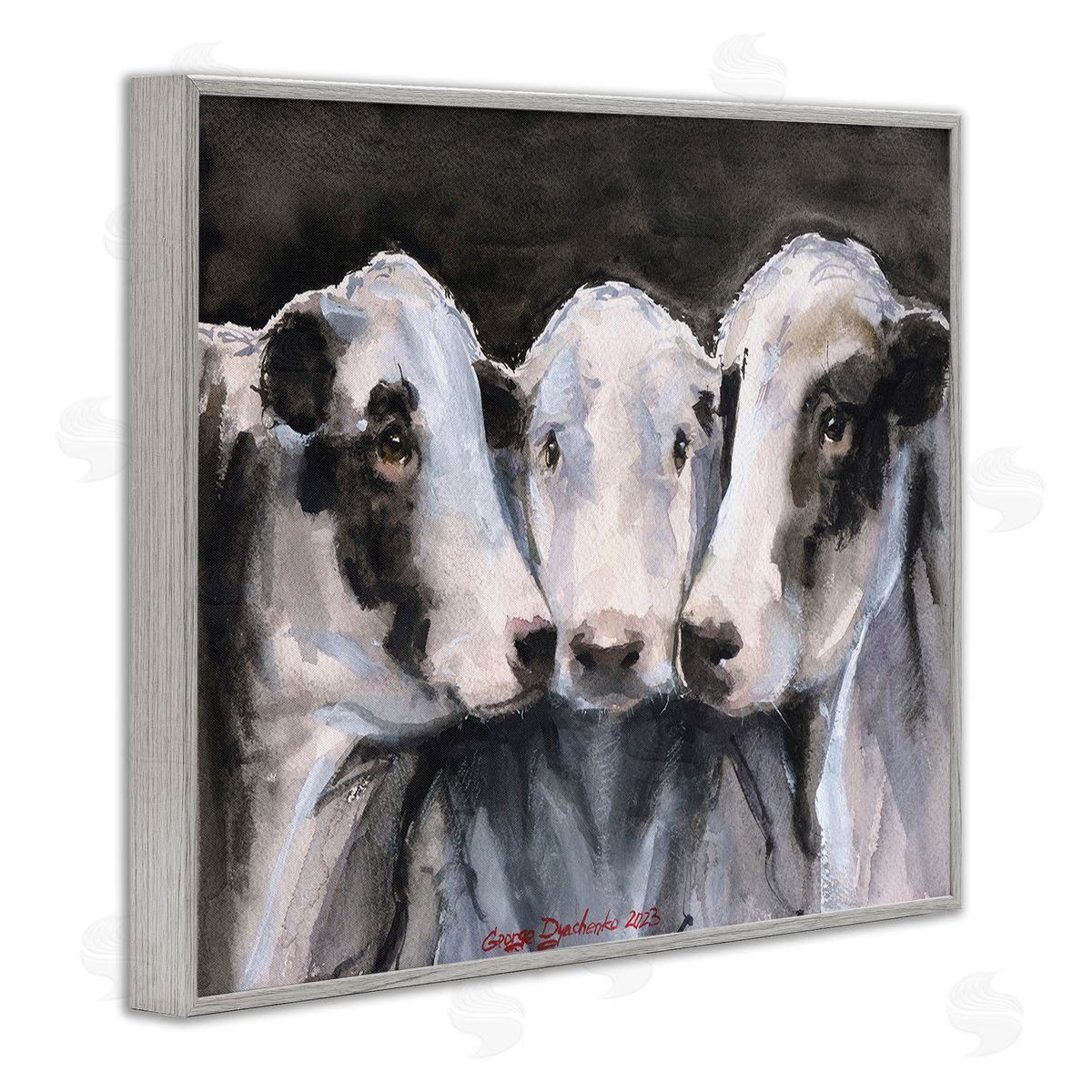 George Dyachenko Cow Trio Painting