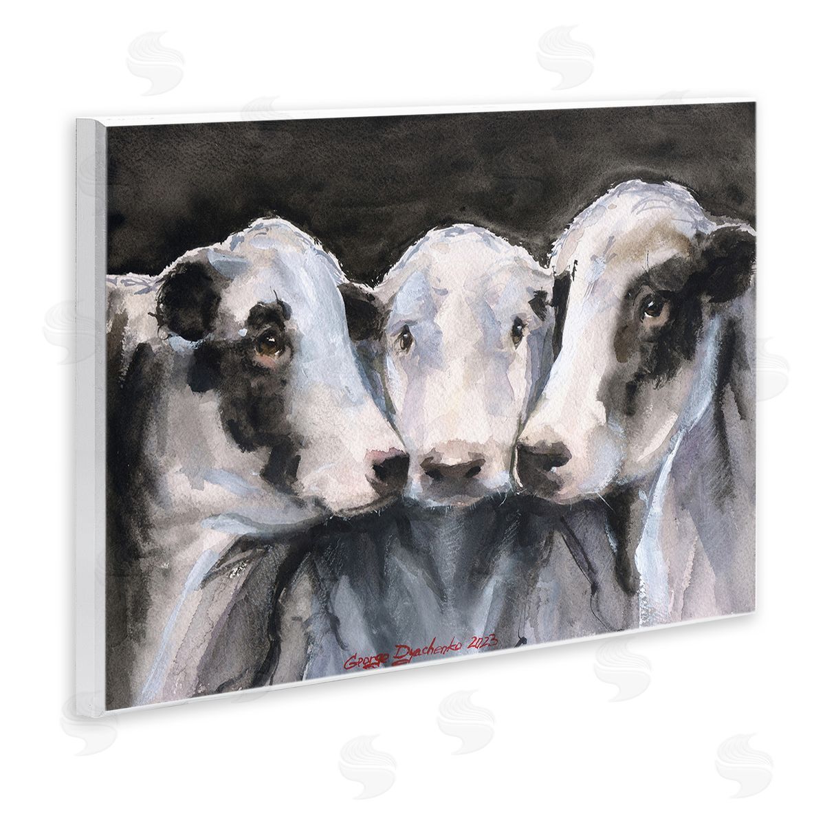 George Dyachenko Cow Trio Painting