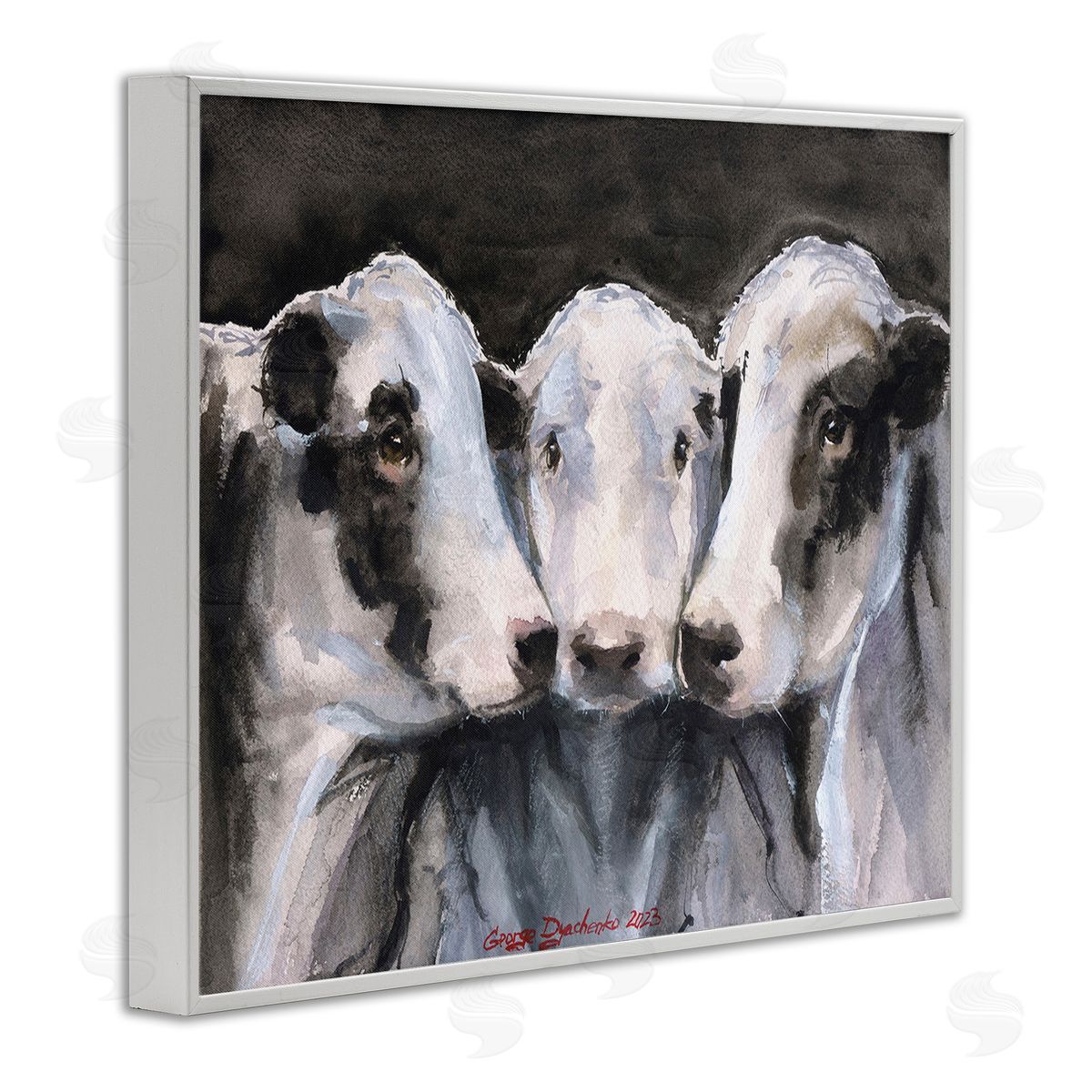 George Dyachenko Cow Trio Painting
