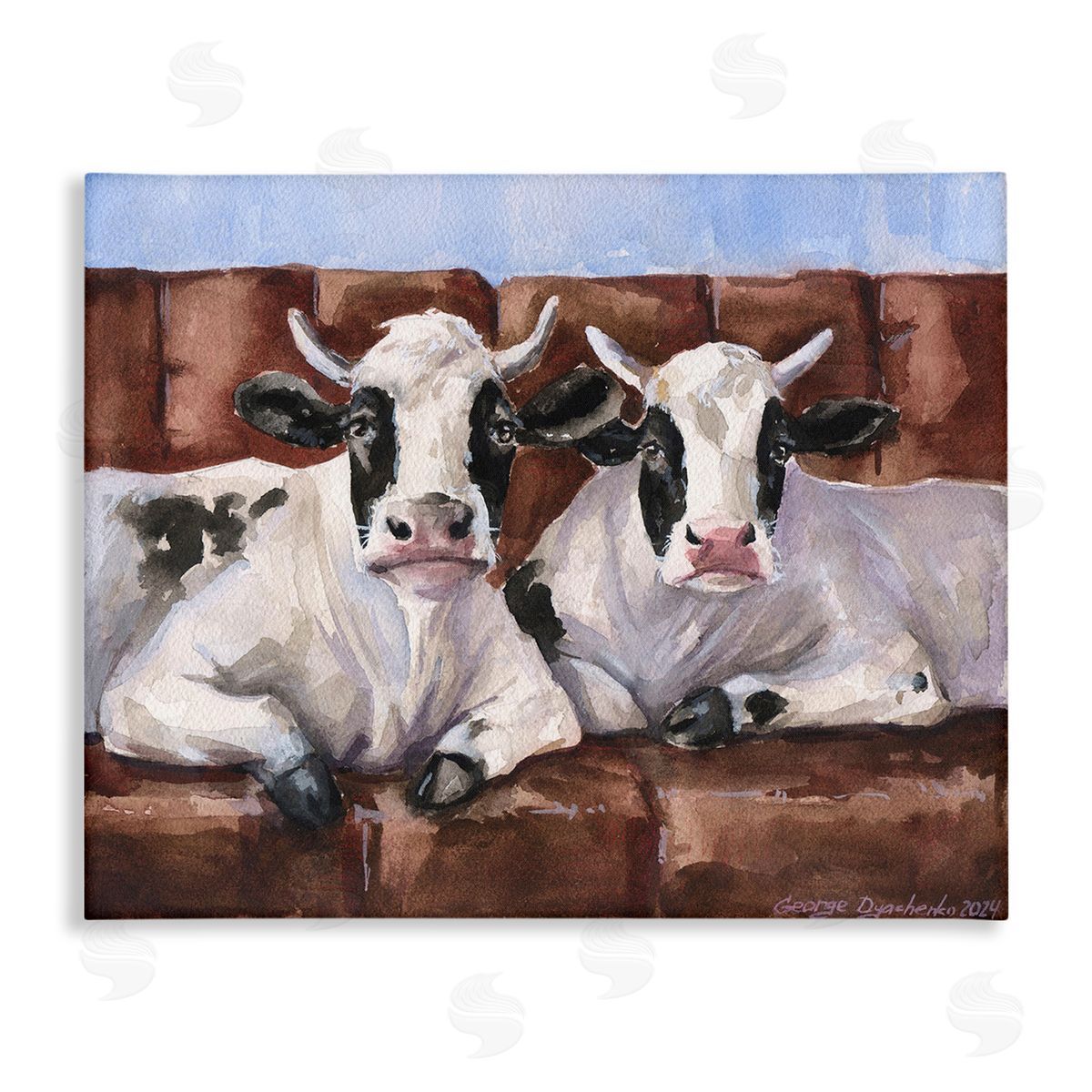 George Dyachenko Cows on Farmhouse Couch