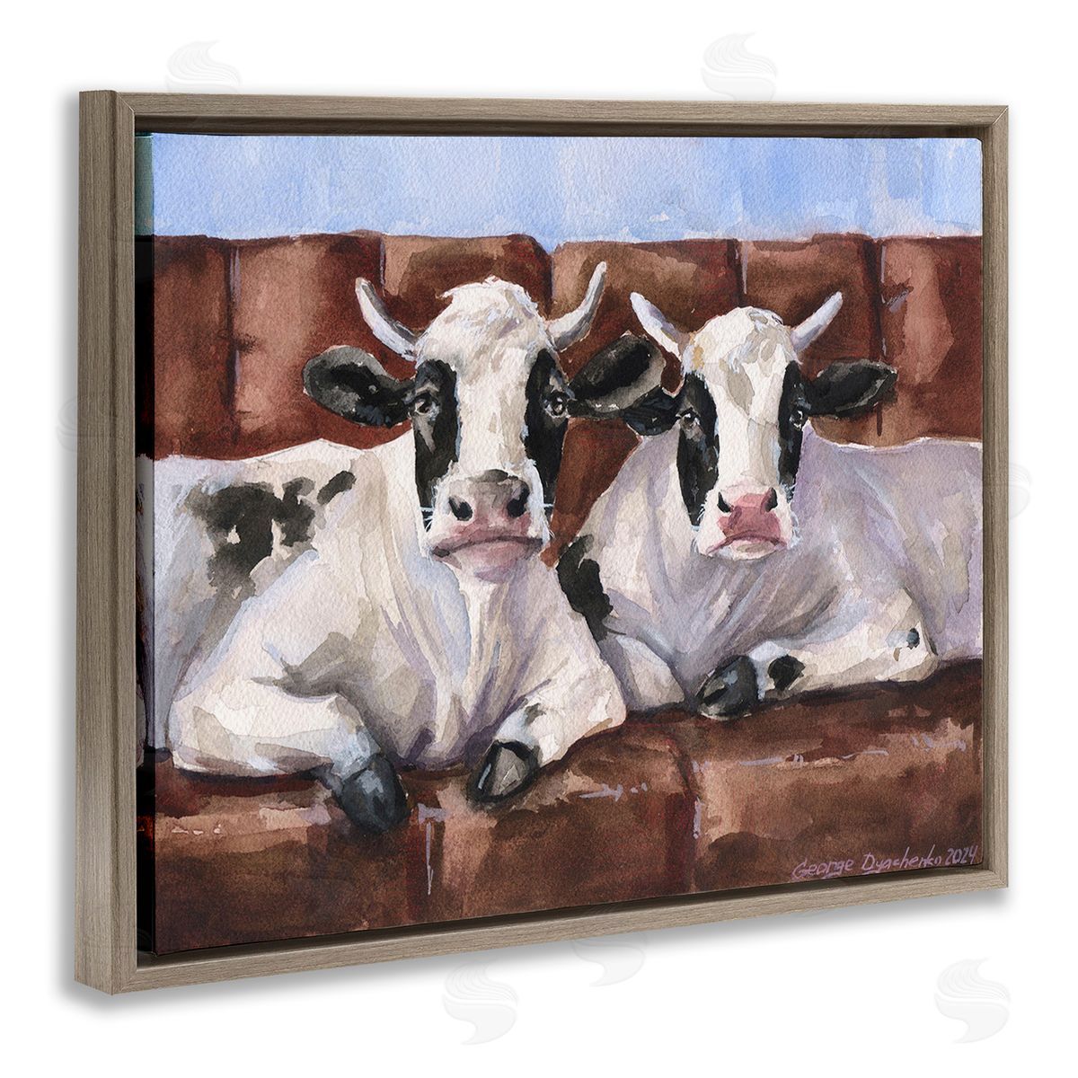 George Dyachenko Cows on Farmhouse Couch