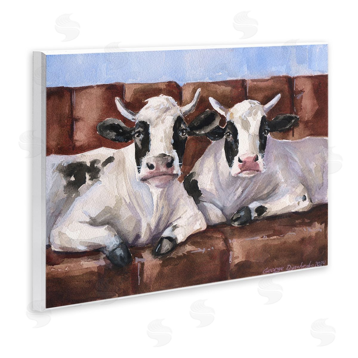 George Dyachenko Cows on Farmhouse Couch