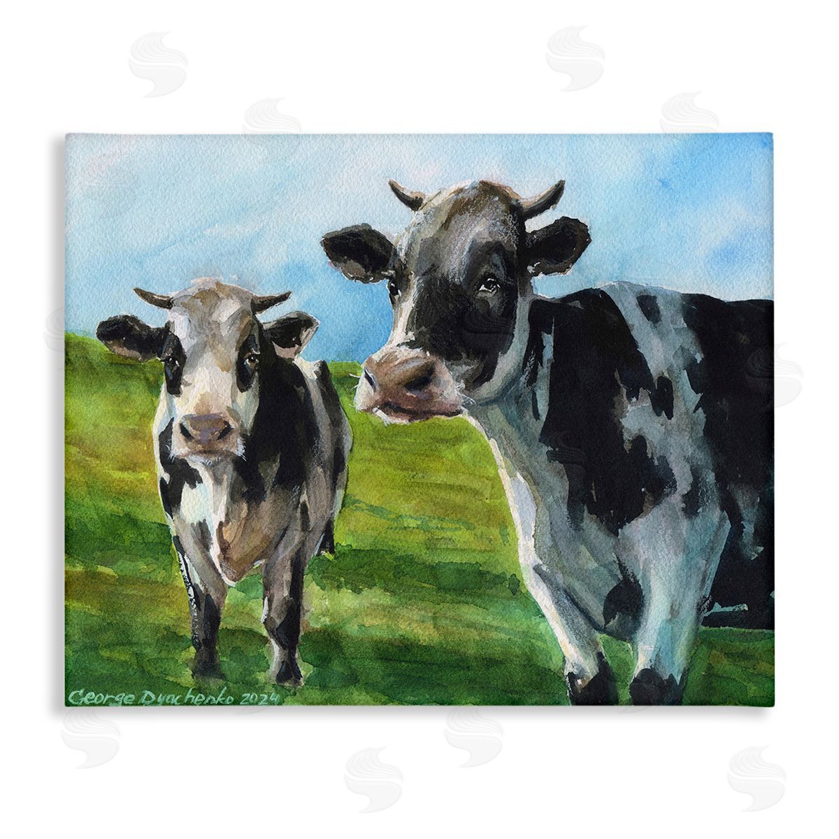 George Dyachenko Cows in Pasture Landscape