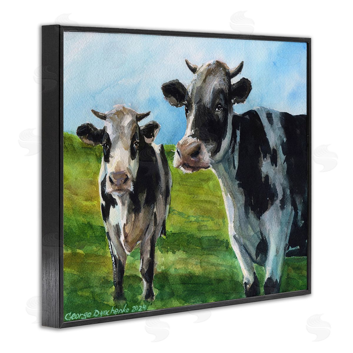George Dyachenko Cows in Pasture Landscape