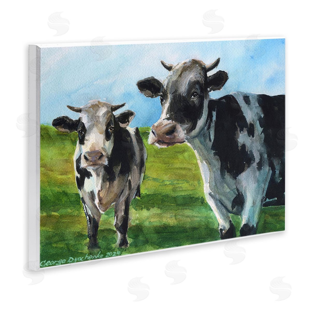 George Dyachenko Cows in Pasture Landscape