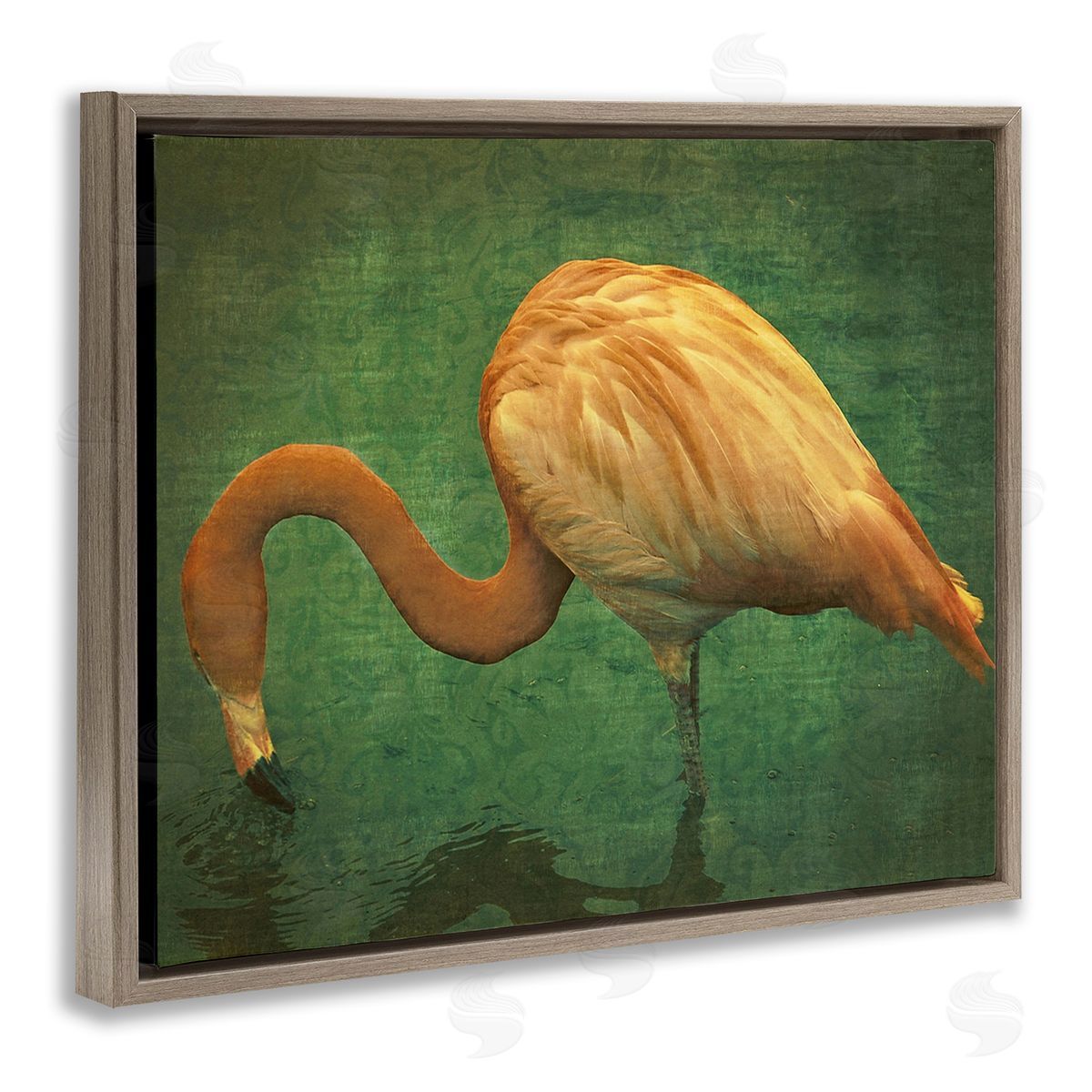 Graffitee Studios Dark Flamingo in Pond
