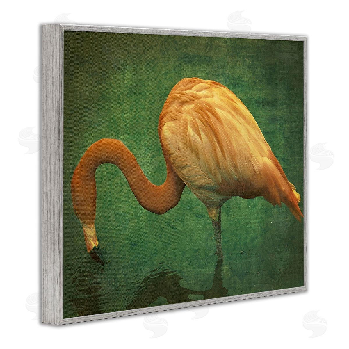 Graffitee Studios Dark Flamingo in Pond