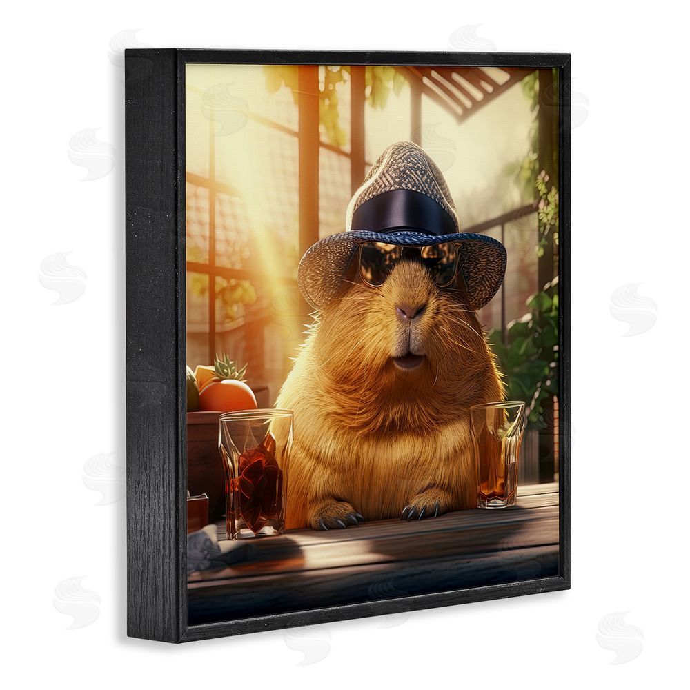 Jim Baldwin Beaver & Summer Sunlight Black Framed Glicee Wall Art Print