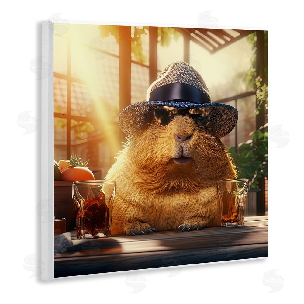 Jim Baldwin Beaver & Summer Sunlight Wooden Wall Plaque Art Print
