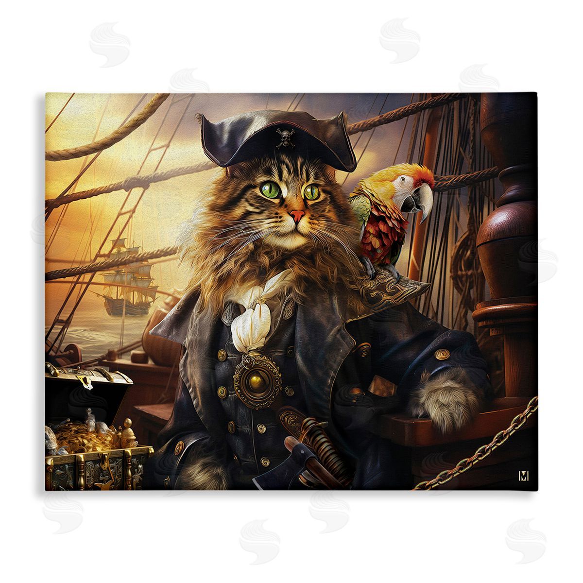 Michael David Ward Pirate Cat on Ship