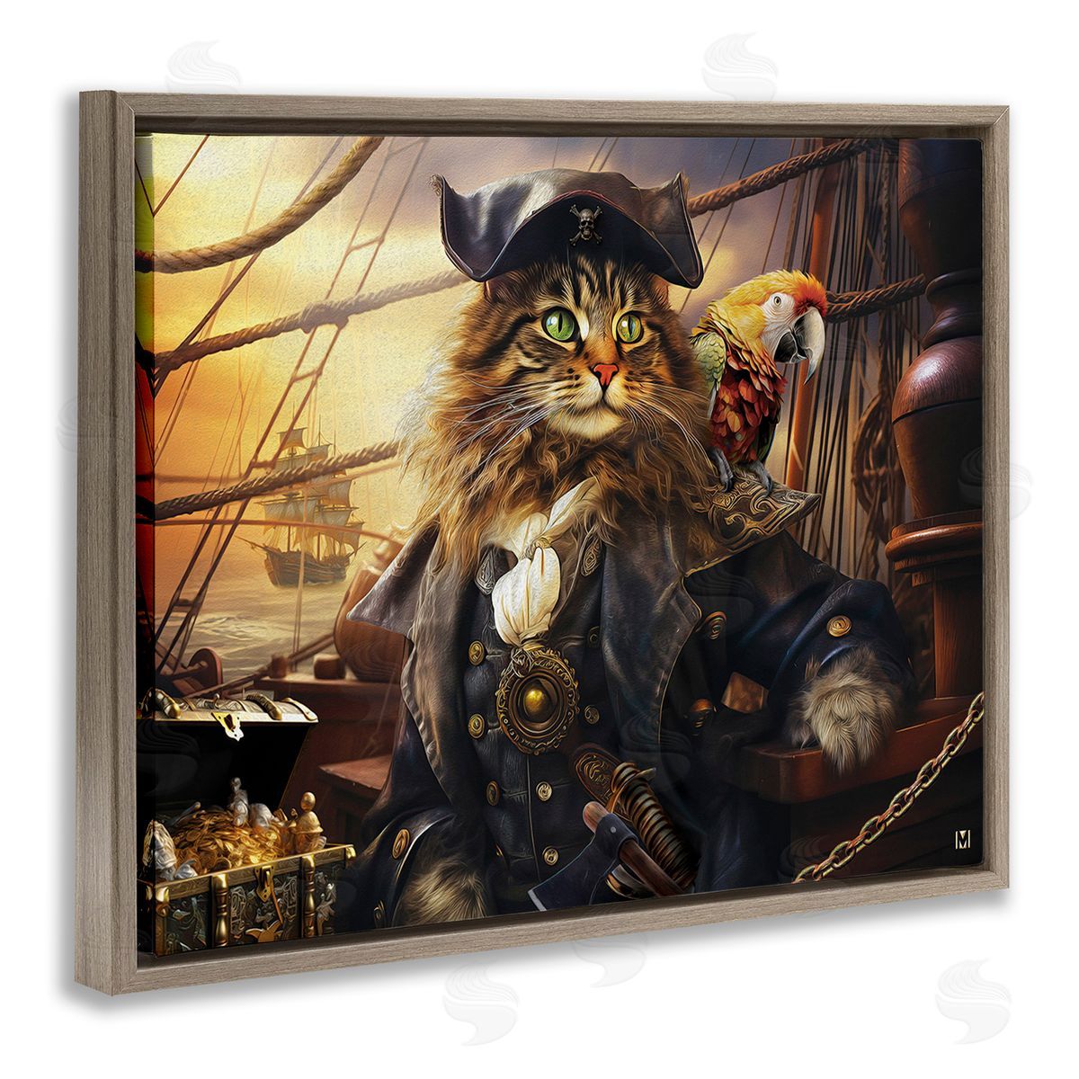 Michael David Ward Pirate Cat on Ship
