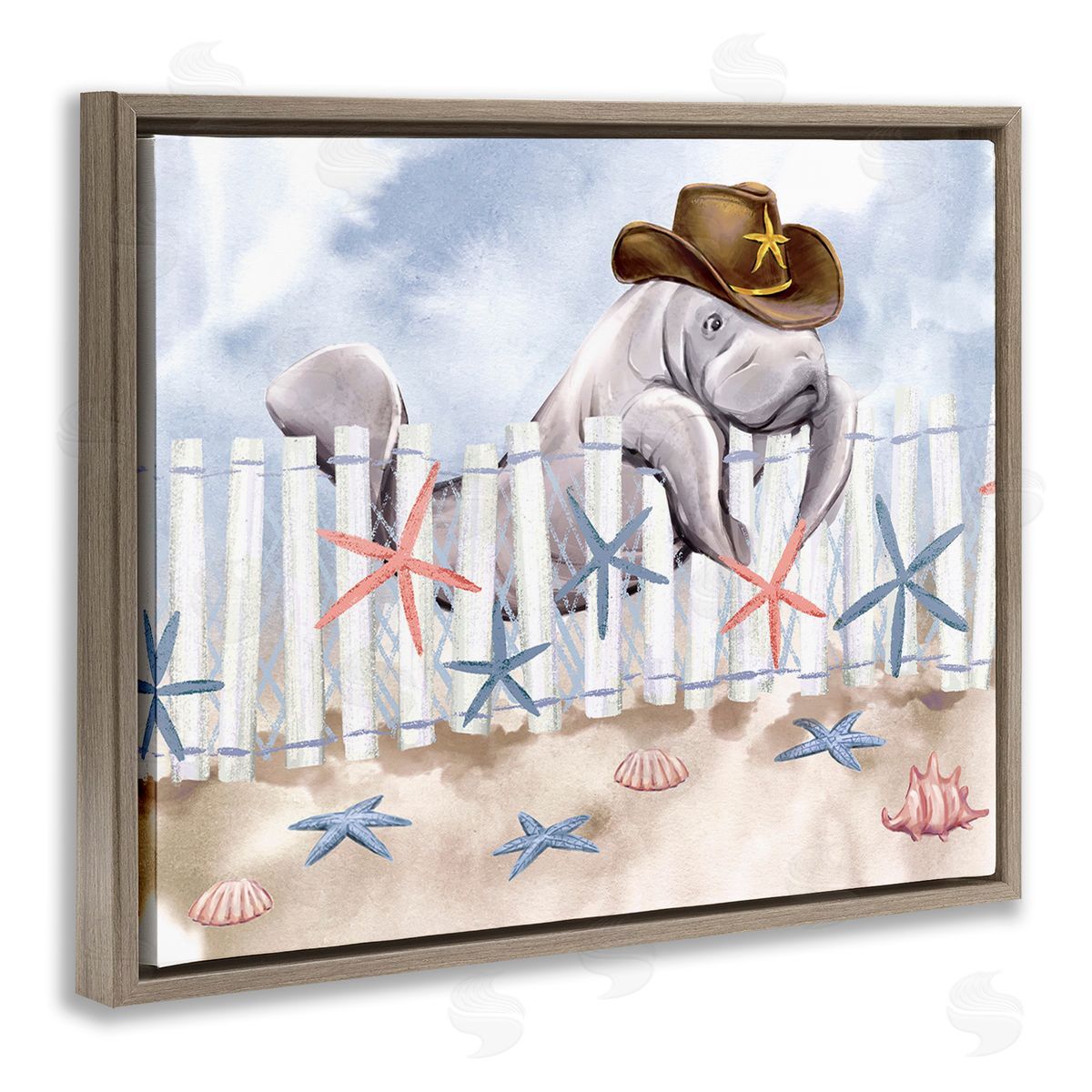 Ziwei Li Manatee in Cowboy Hat