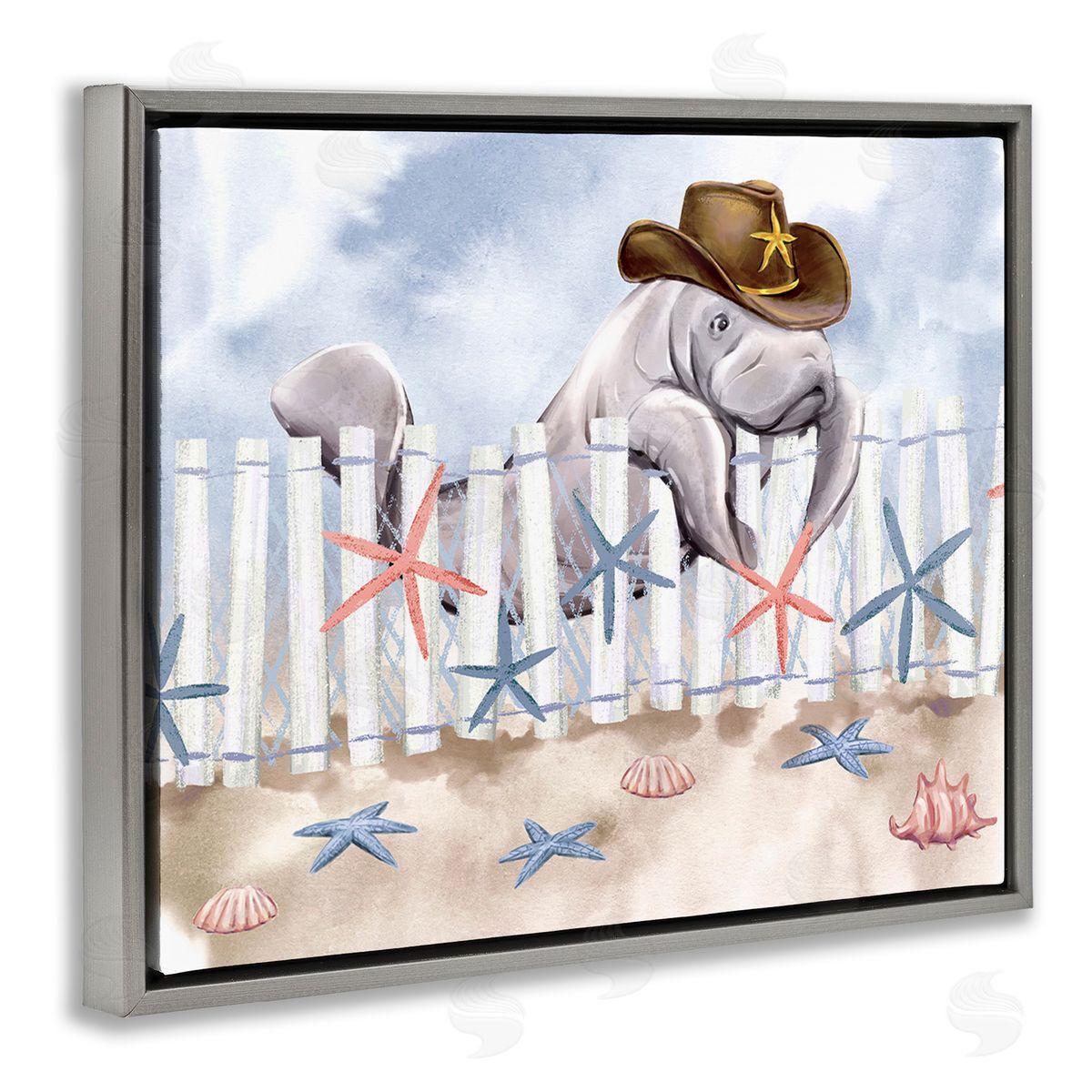 Ziwei Li Manatee in Cowboy Hat