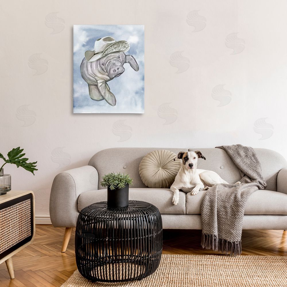 Ziwei Li Manatee with Stylish Hat