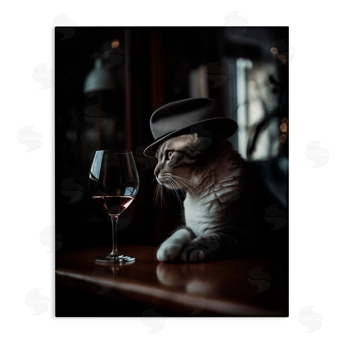 Ziwei Li Classy Cat at Bar