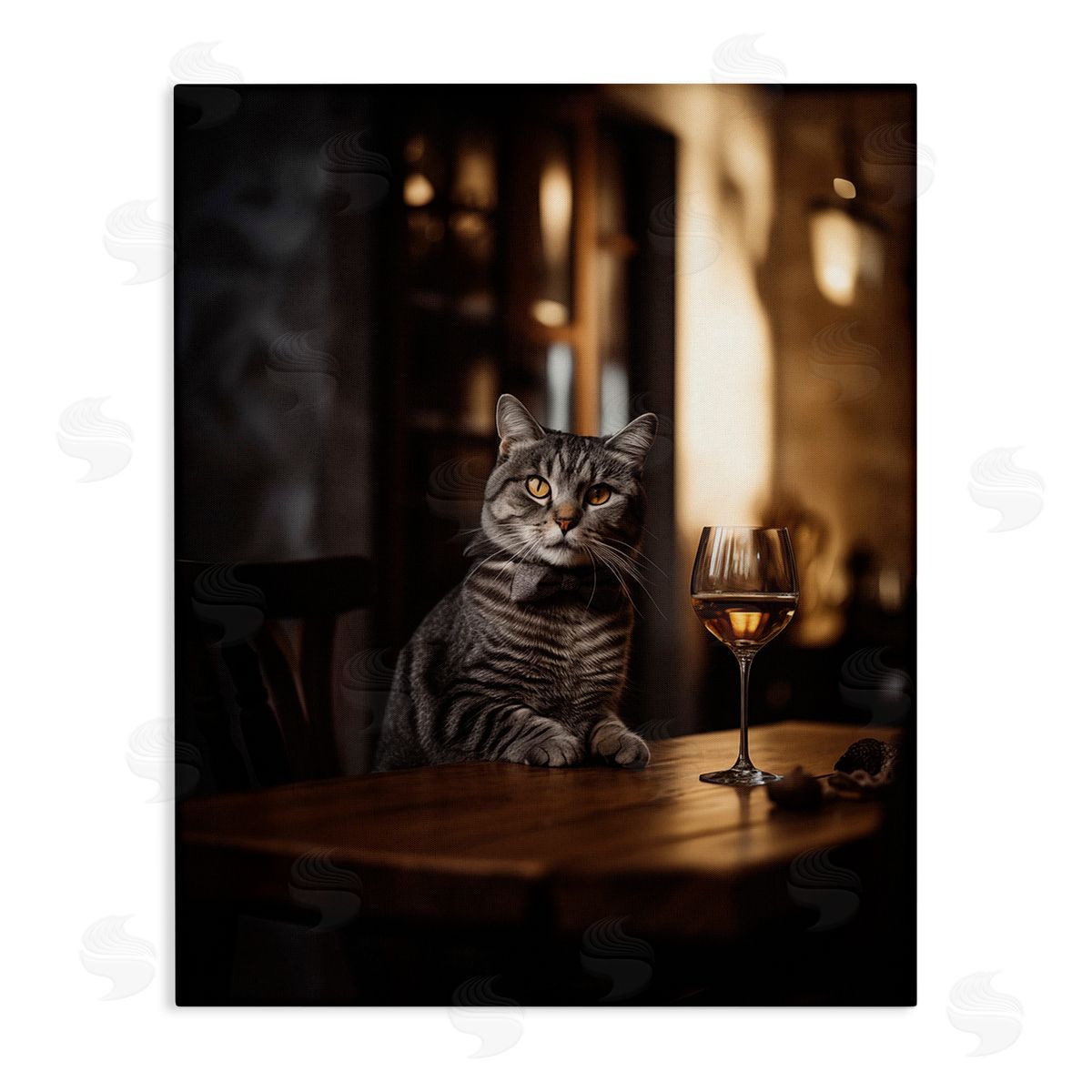 Ziwei Li Classy Cat with Wine