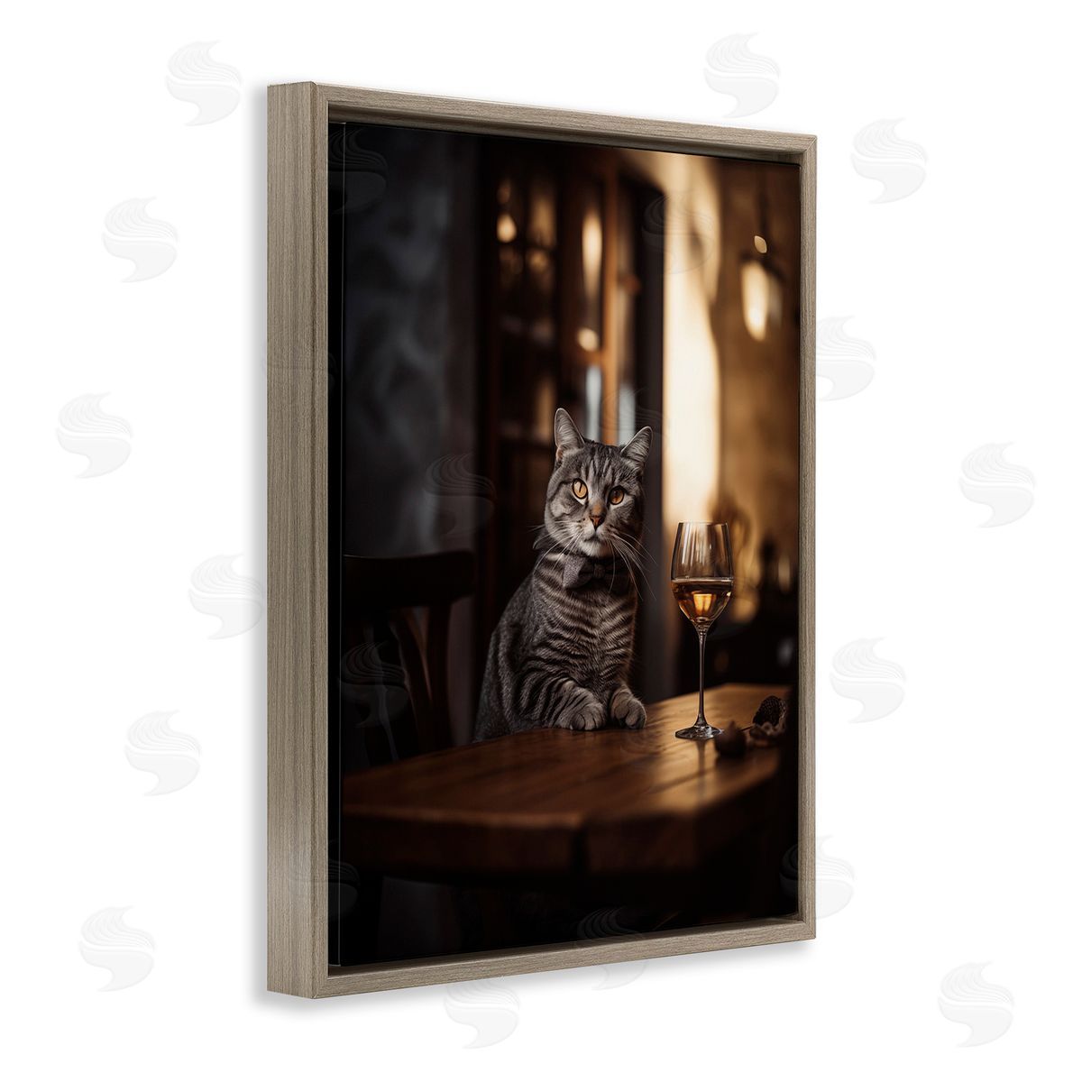 Ziwei Li Classy Cat with Wine