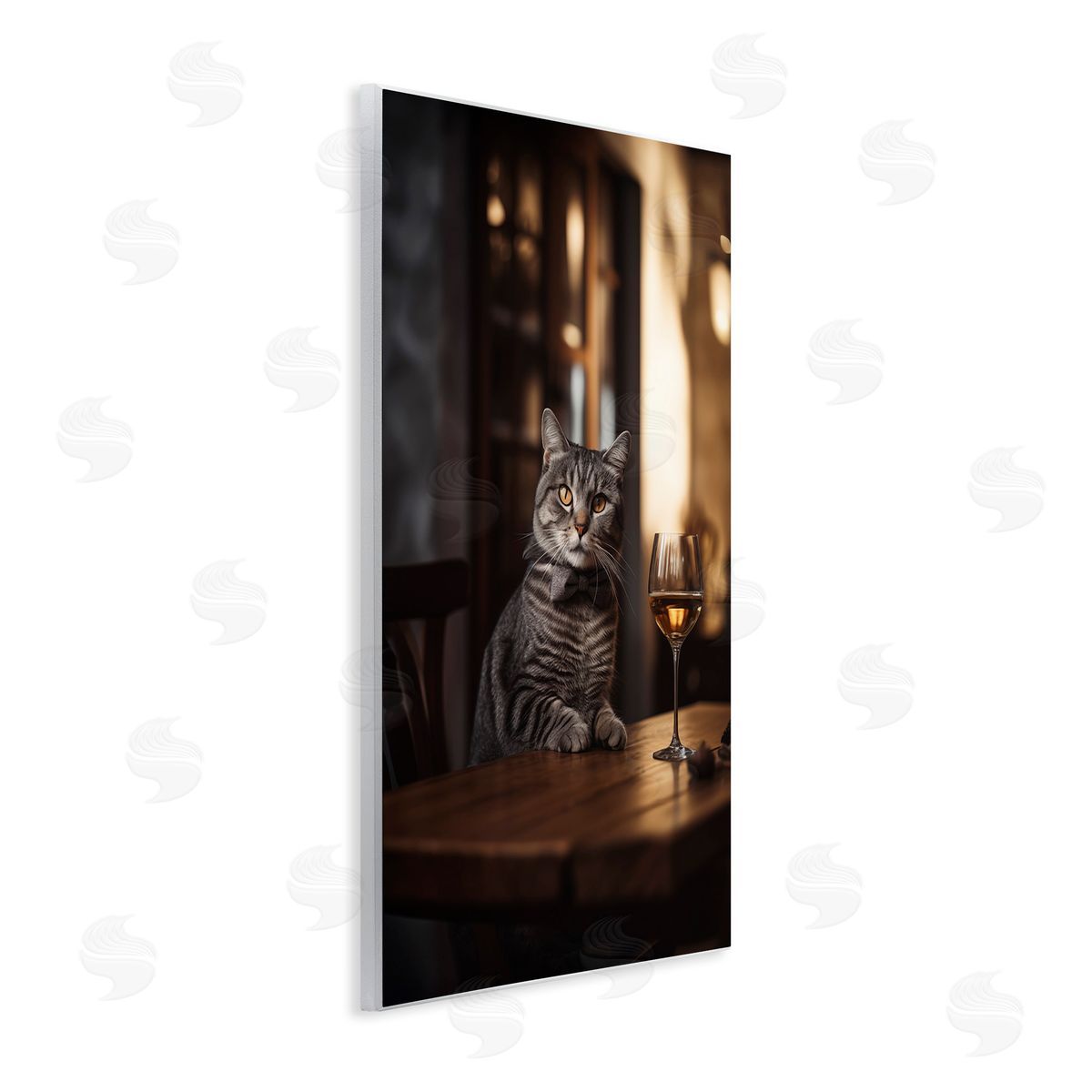 Ziwei Li Classy Cat with Wine