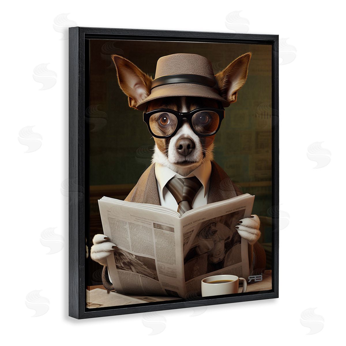 RB Classy Dog with Newspaper
