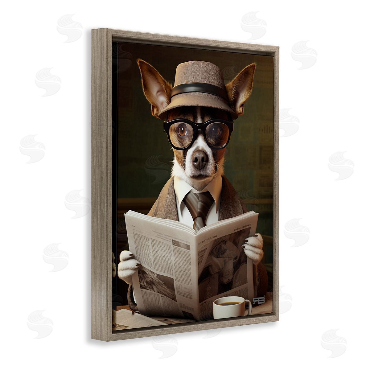 RB Classy Dog with Newspaper