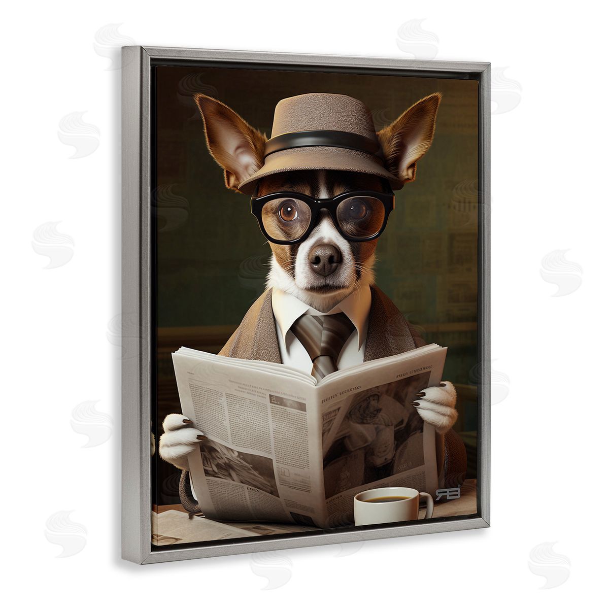 RB Classy Dog with Newspaper