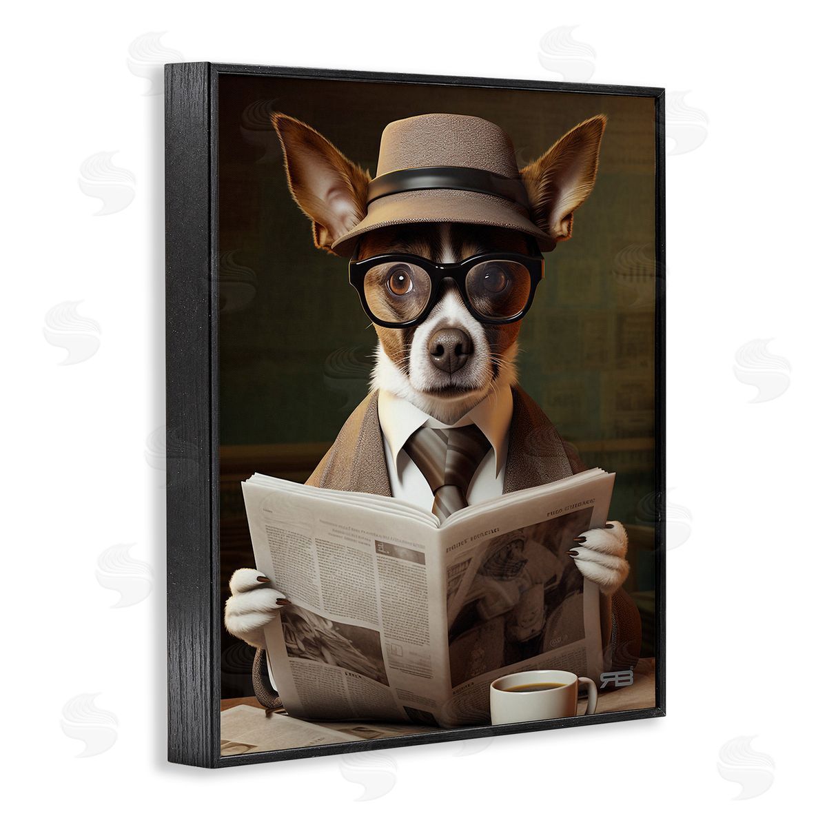 RB Classy Dog with Newspaper