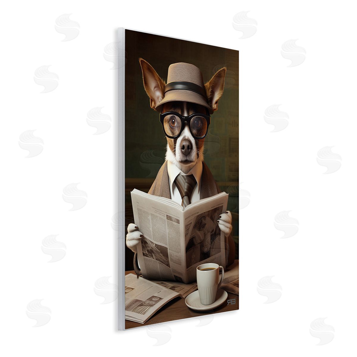 RB Classy Dog with Newspaper