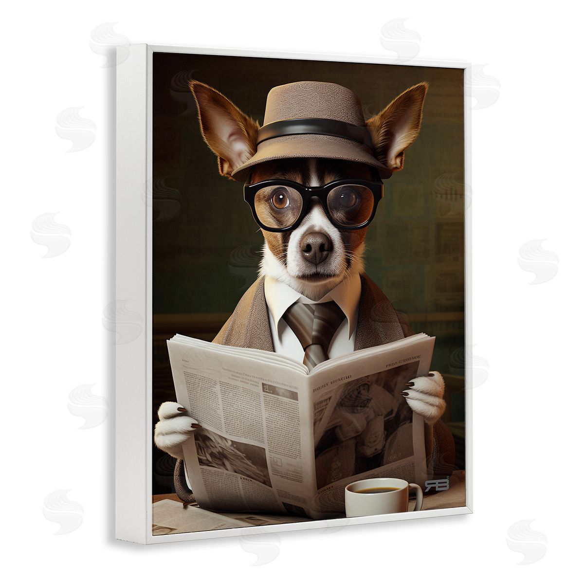 RB Classy Dog with Newspaper