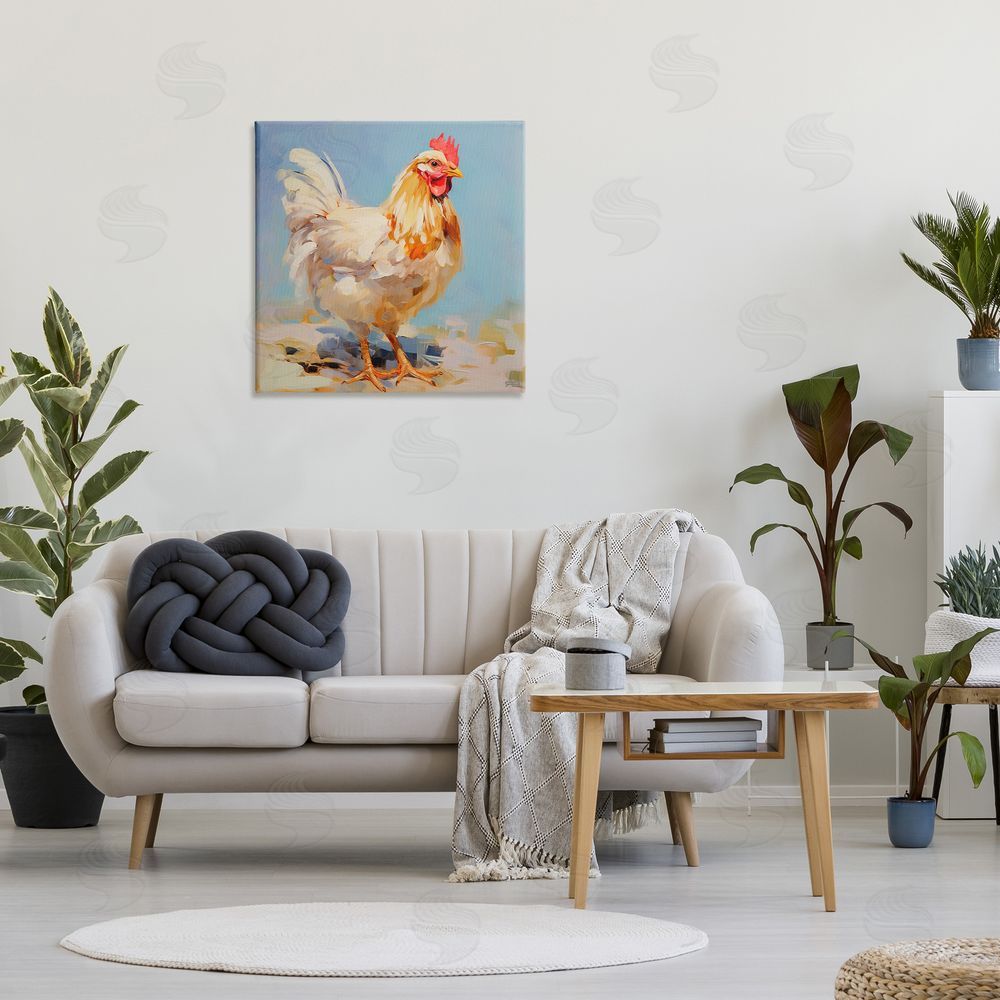 RB Abstract Hen Portrait Canvas Wall Art in Room