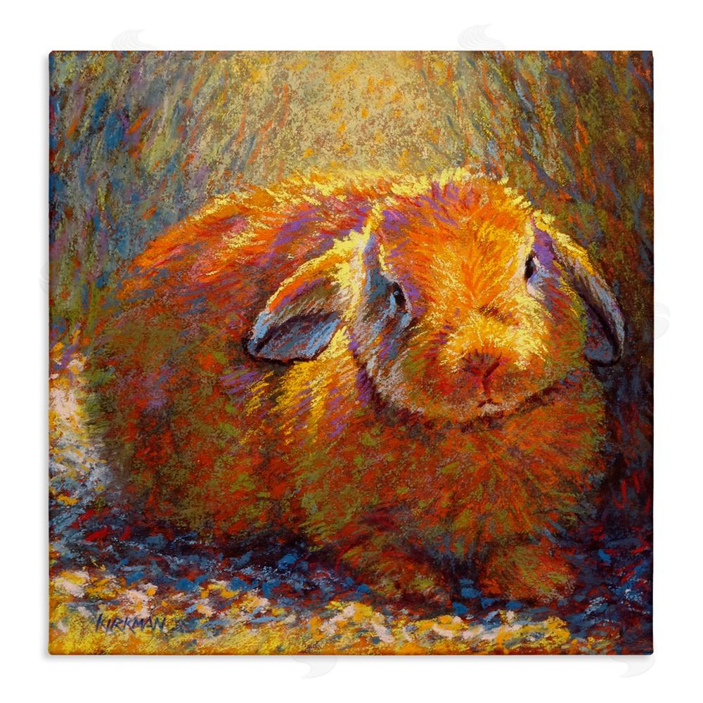 Rita Kirkman Abstract Rabbit in Nature Stretched Canvas Wall Art Print