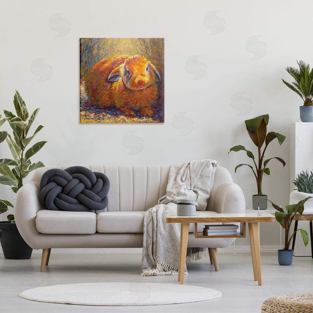 Rita Kirkman Abstract Rabbit in Nature Canvas Wall Art in Room