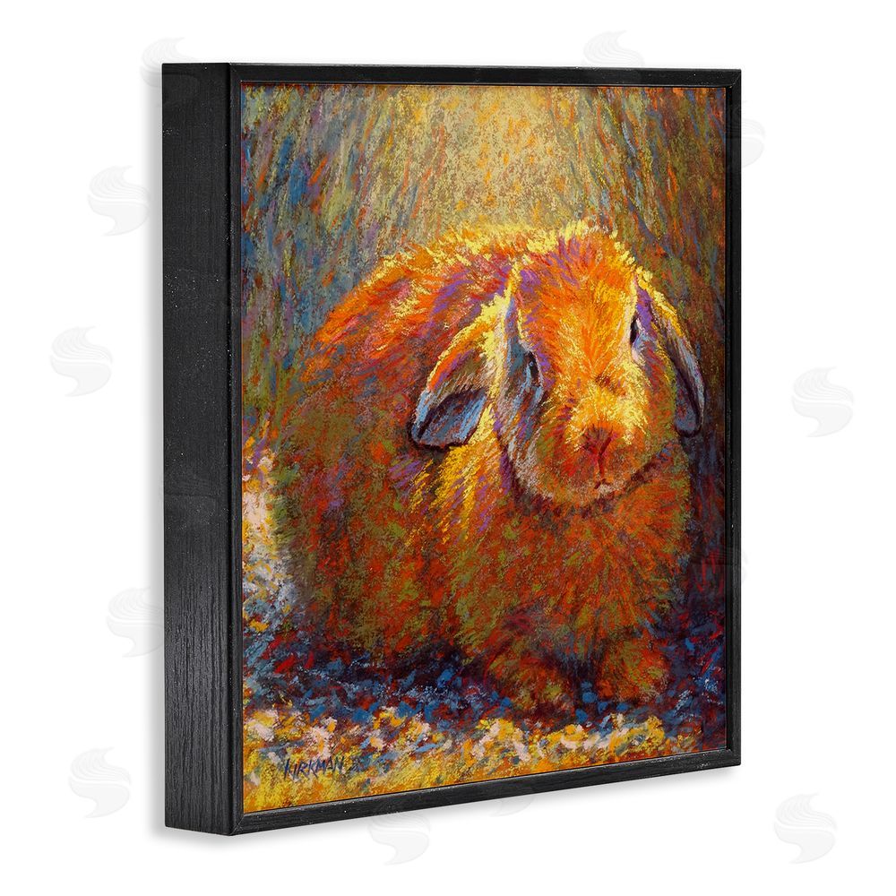 Rita Kirkman Abstract Rabbit in Nature Black Framed Glicee Wall Art Print