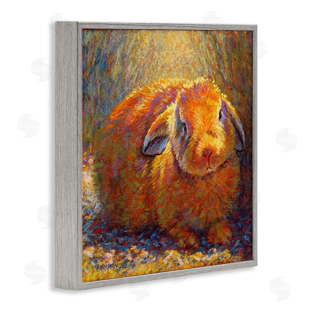 Rita Kirkman Abstract Rabbit in Nature Gray Framed Glicee Wall Art Print
