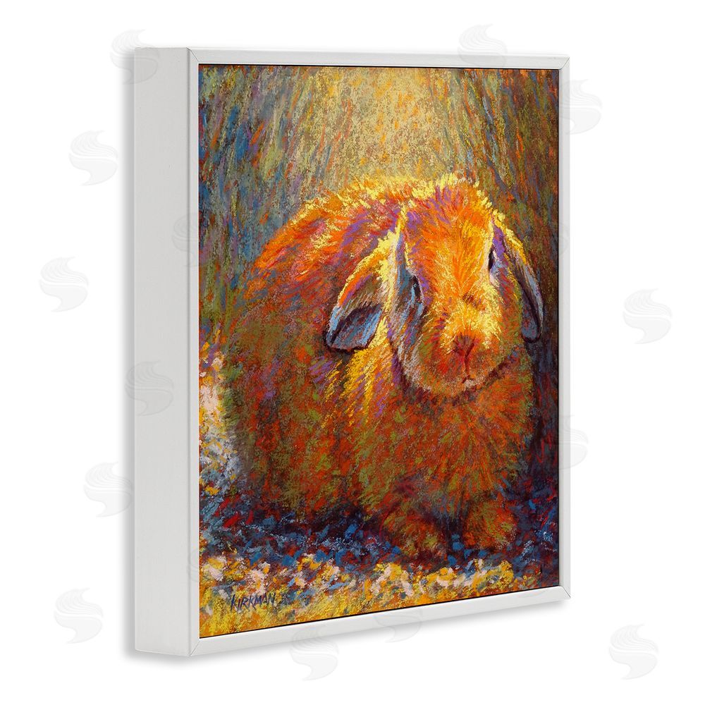 Rita Kirkman Abstract Rabbit in Nature White Framed Glicee Wall Art Print