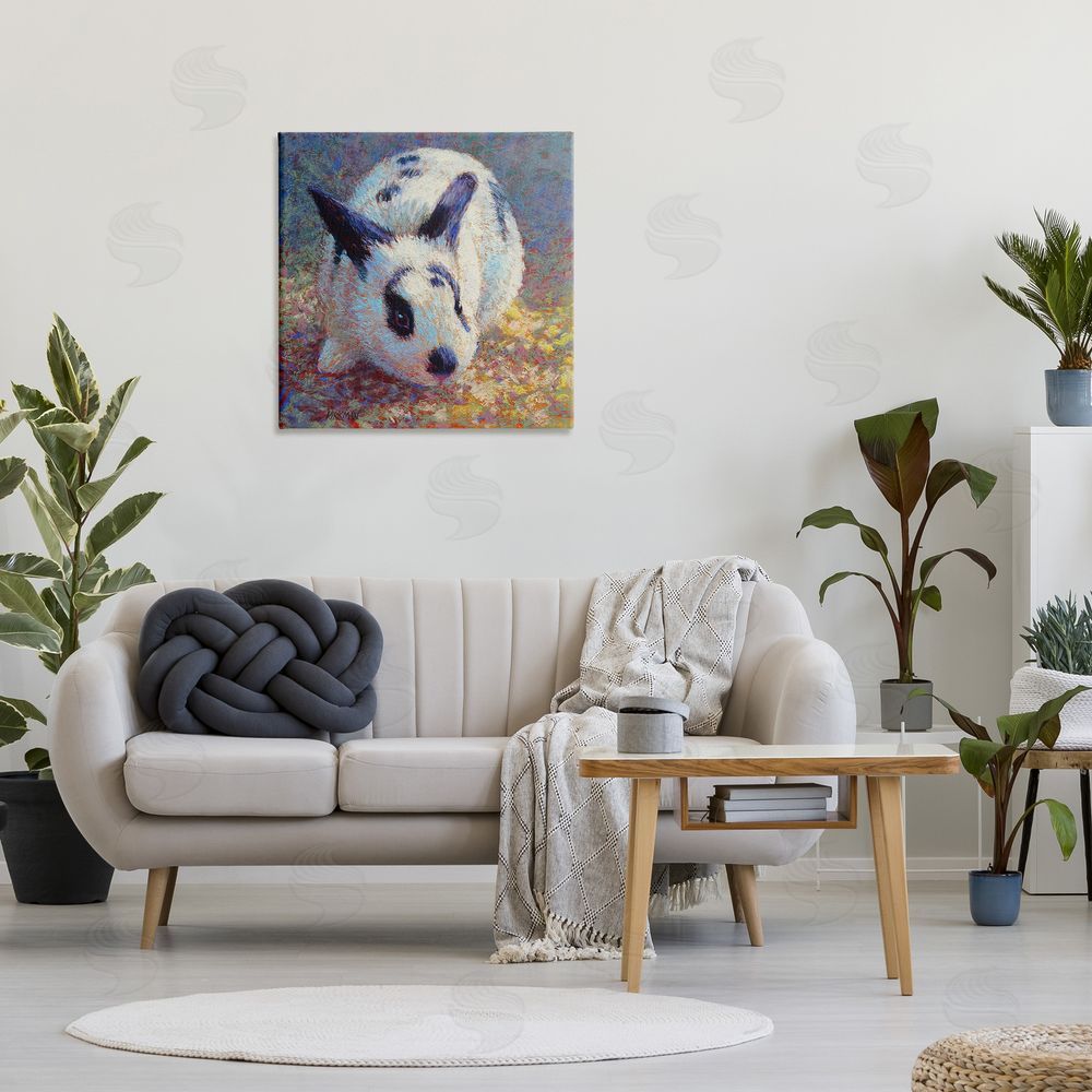 Rita Kirkman Abstract Spotted Rabbit Canvas Wall Art in Room