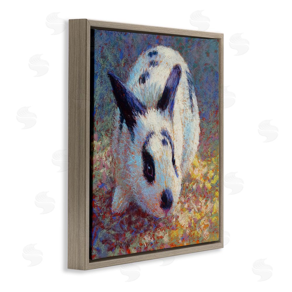 Rita Kirkman Abstract Spotted Rabbit Brown Floating Frame Canvas Wall Art Print