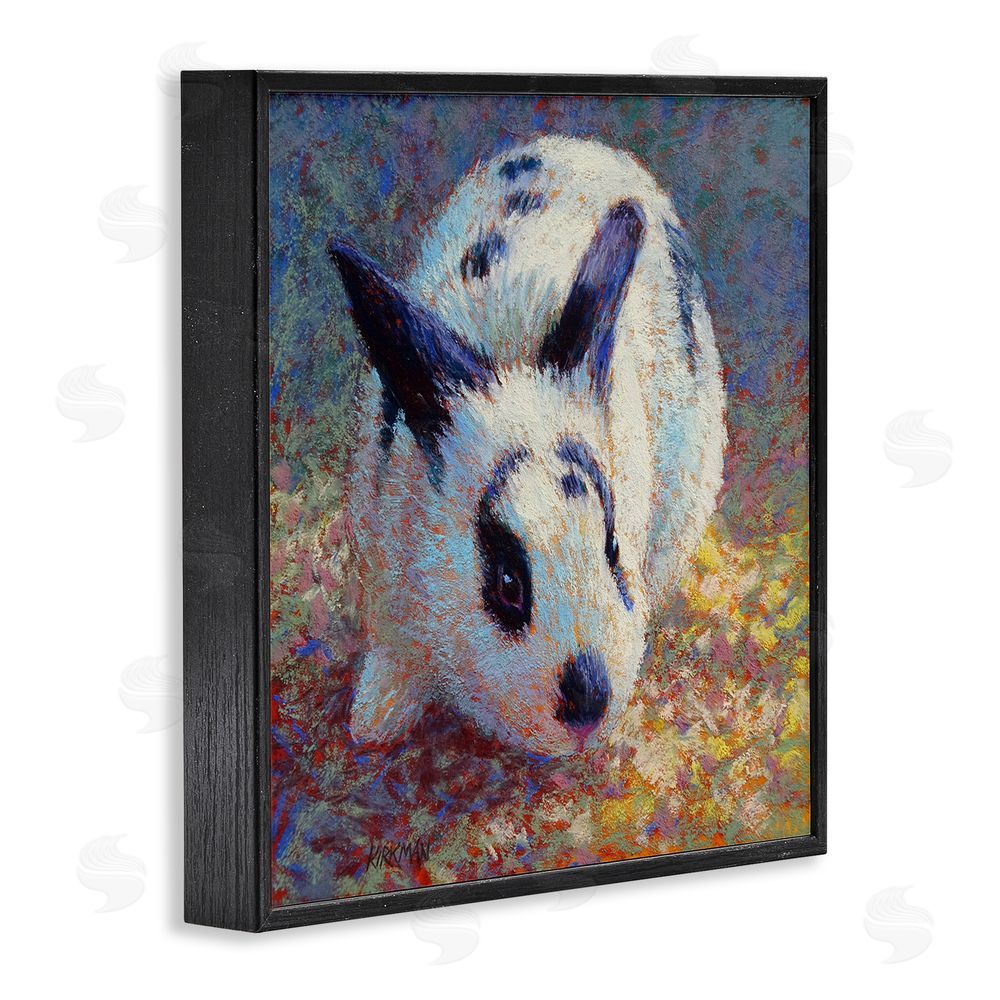 Rita Kirkman Abstract Spotted Rabbit Black Framed Glicee Wall Art Print