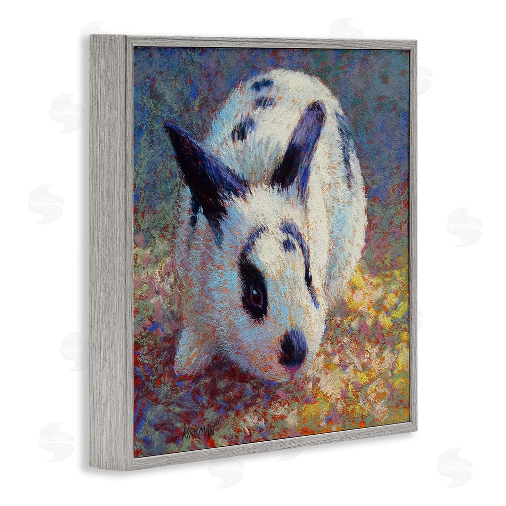 Rita Kirkman Abstract Spotted Rabbit Gray Framed Glicee Wall Art Print