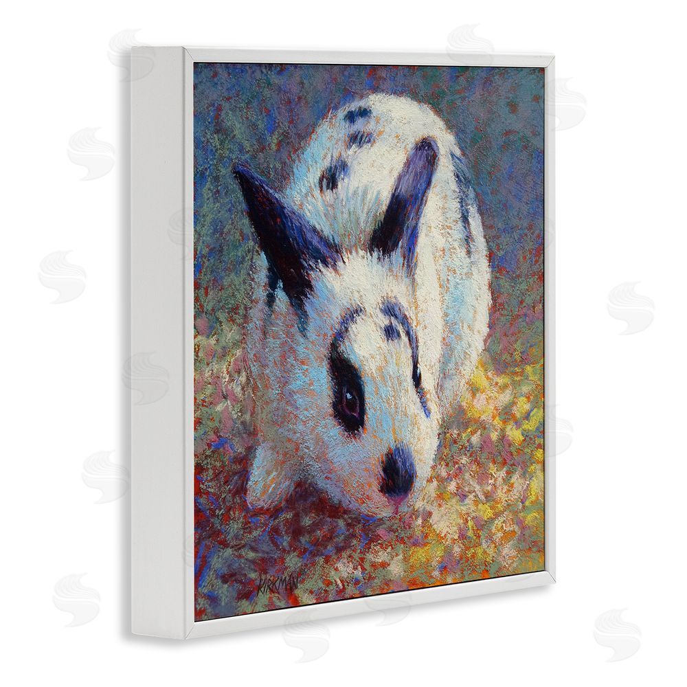 Rita Kirkman Abstract Spotted Rabbit White Framed Glicee Wall Art Print