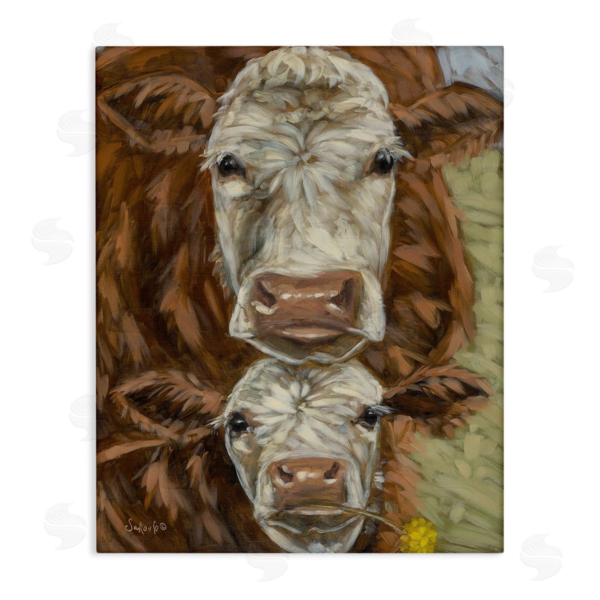 Sara G. Designs Cattle and Calf Gazing