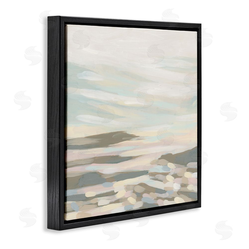 June Erica Vess Abstract Pastel Landscape Black Floating Frame Canvas Wall Art Print