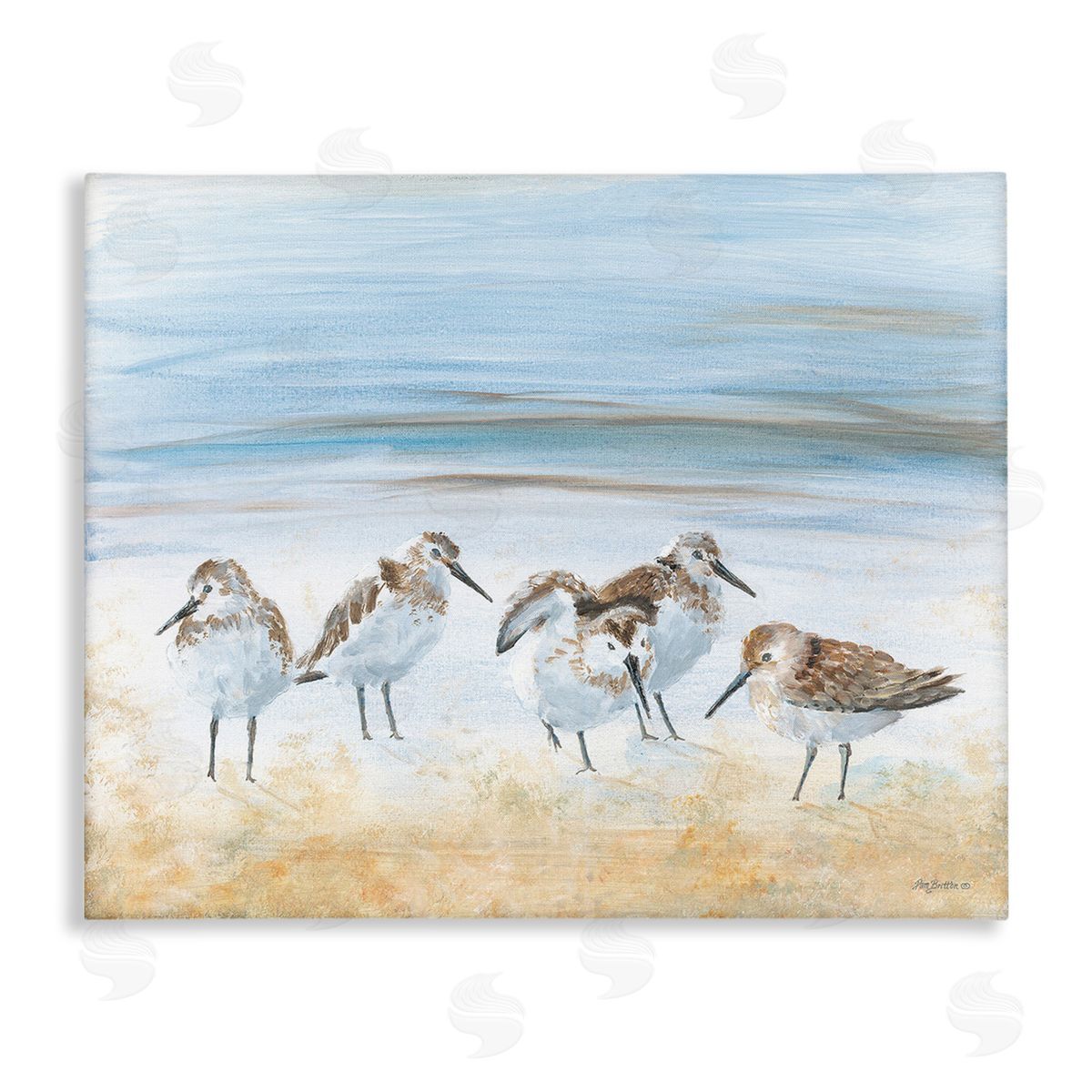 Pam Britton Summer Sandpipers on Shore