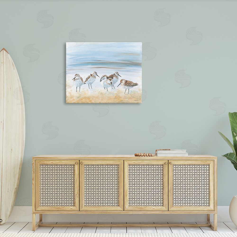Pam Britton Summer Sandpipers on Shore
