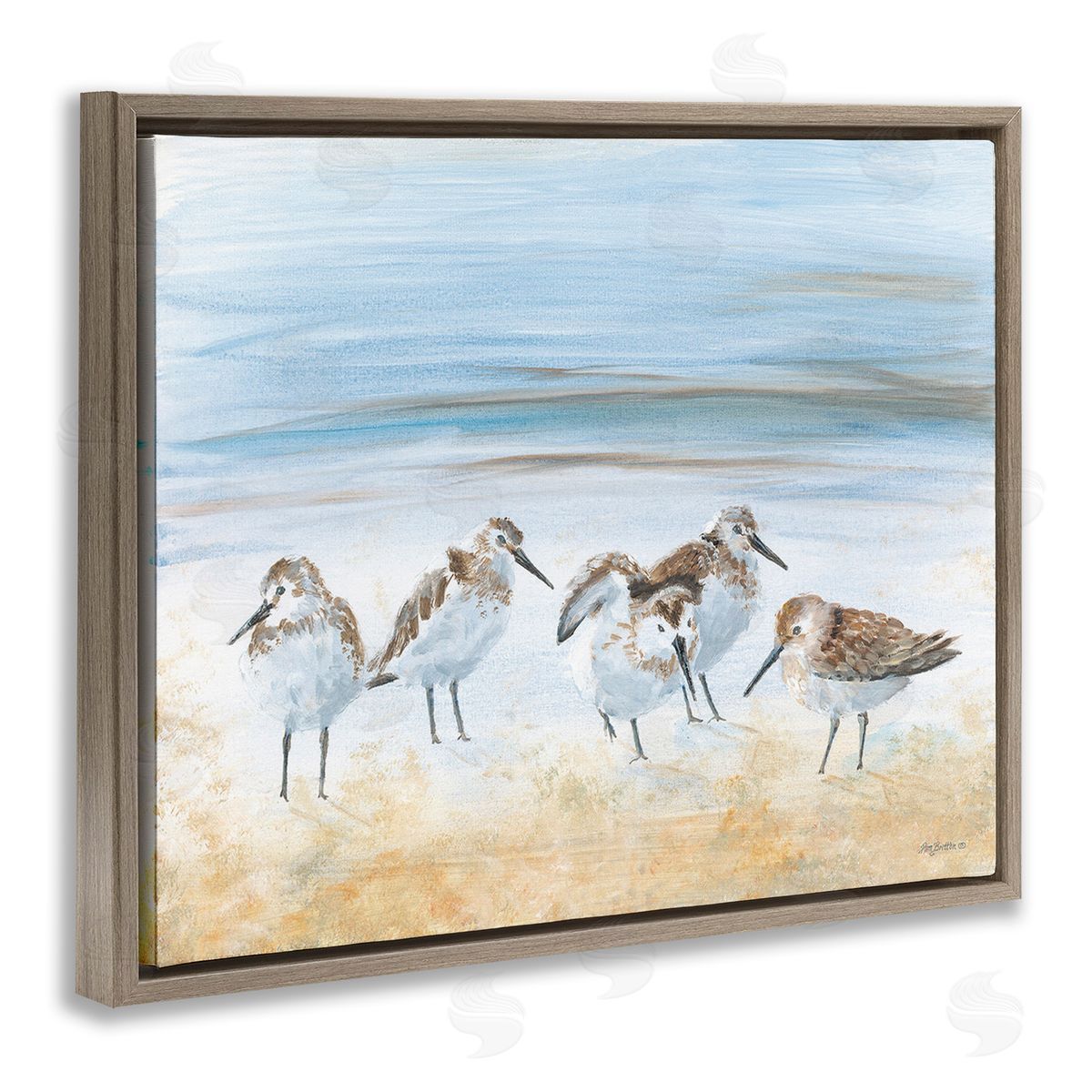 Pam Britton Summer Sandpipers on Shore