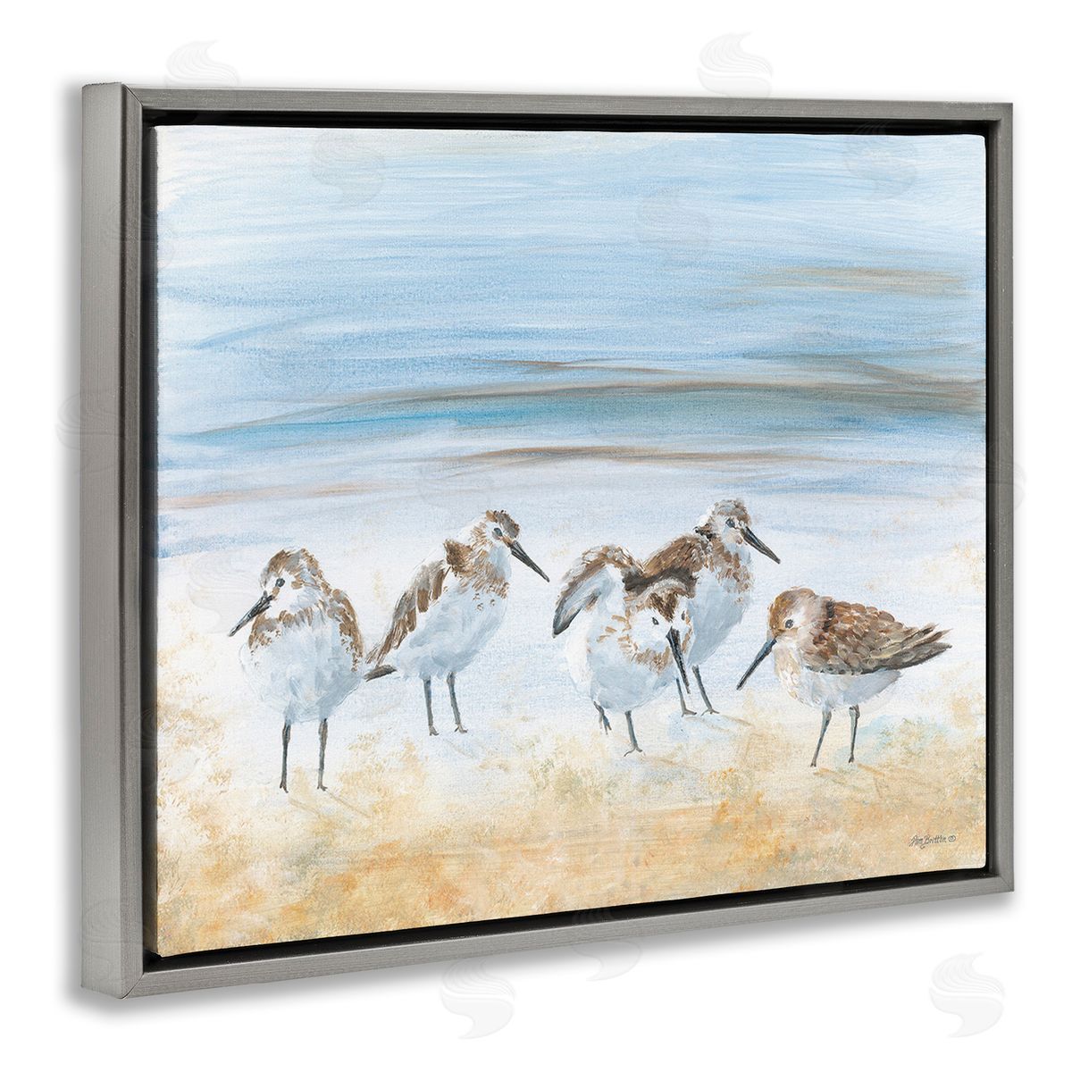 Pam Britton Summer Sandpipers on Shore