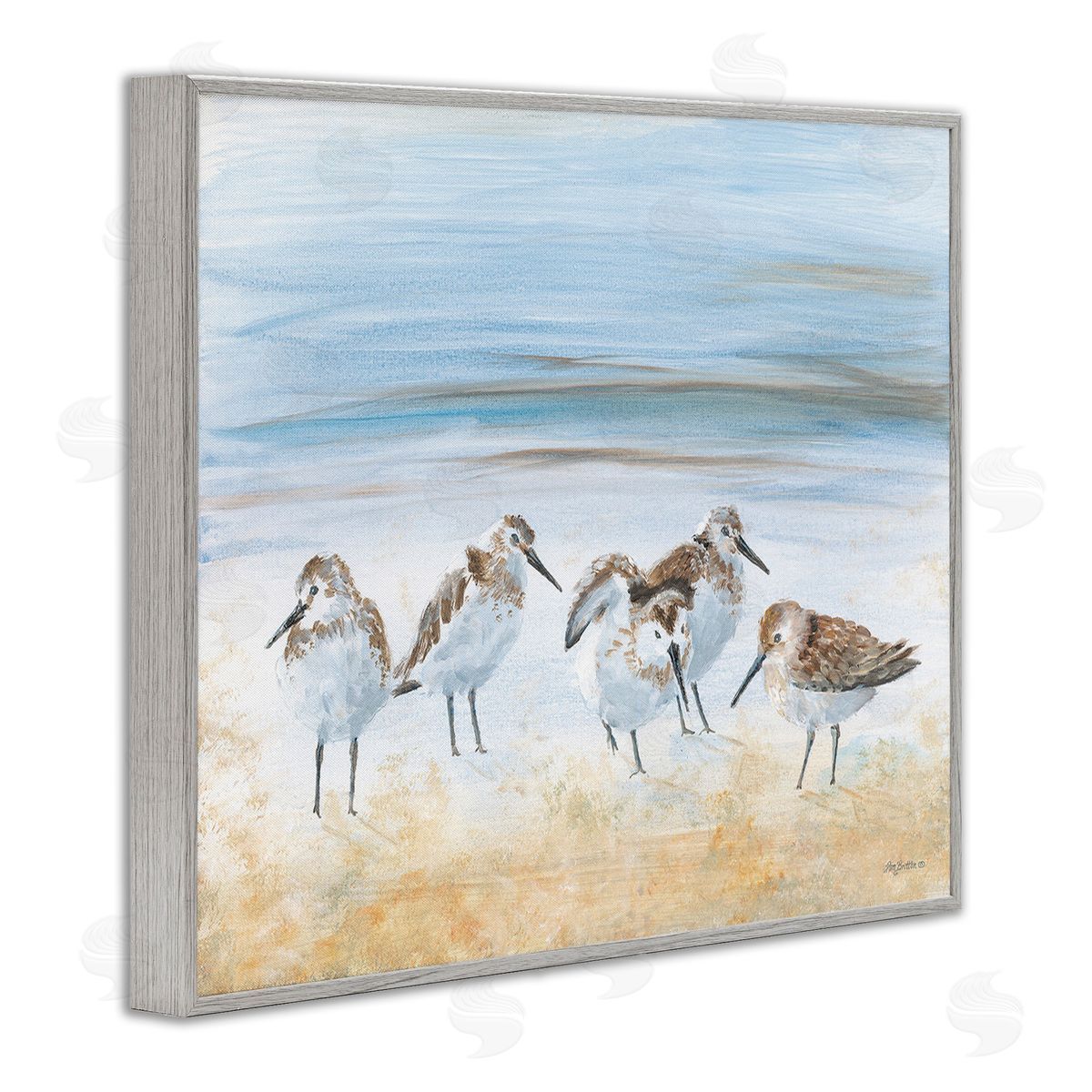 Pam Britton Summer Sandpipers on Shore