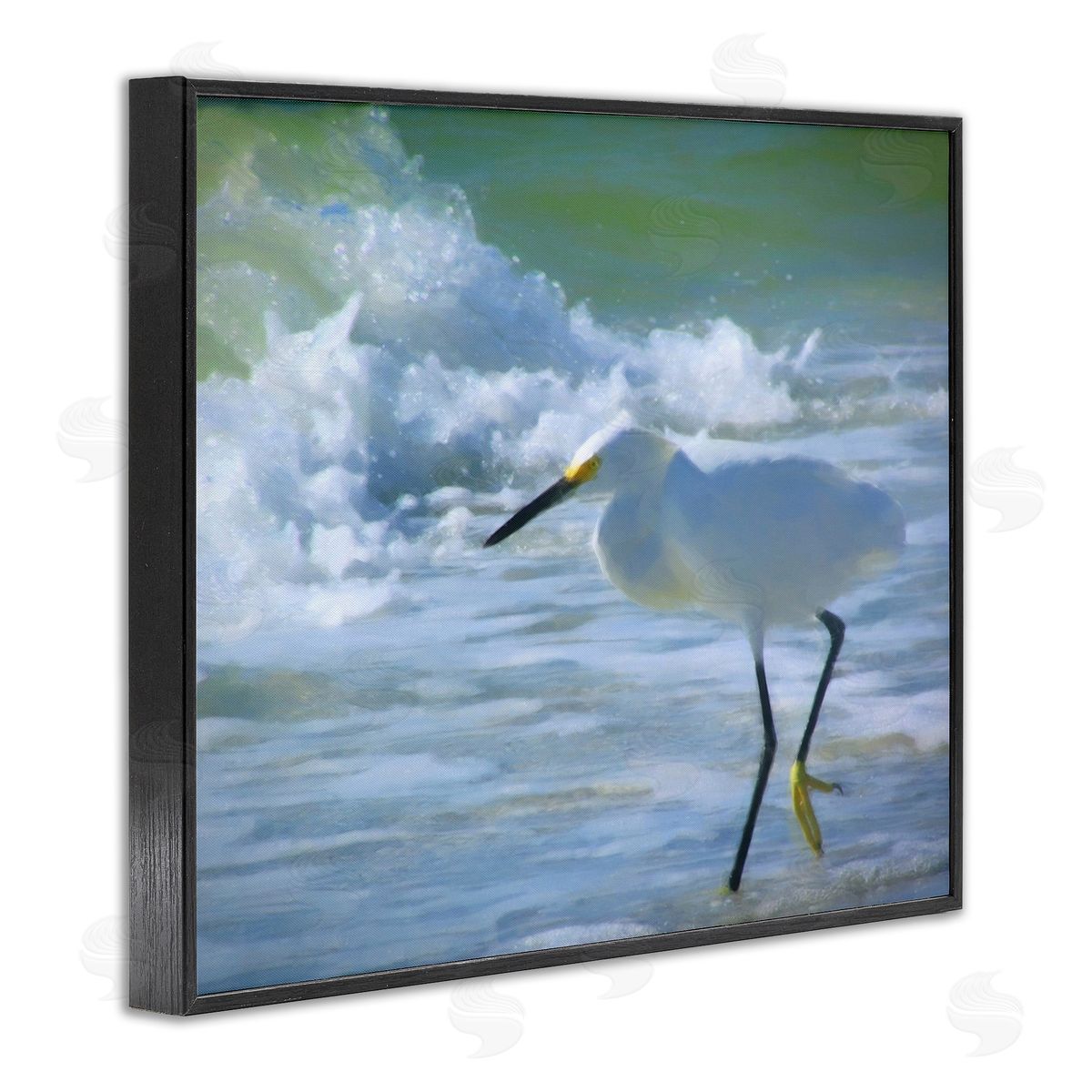 Graffitee Studios Egret in Splashing Waves