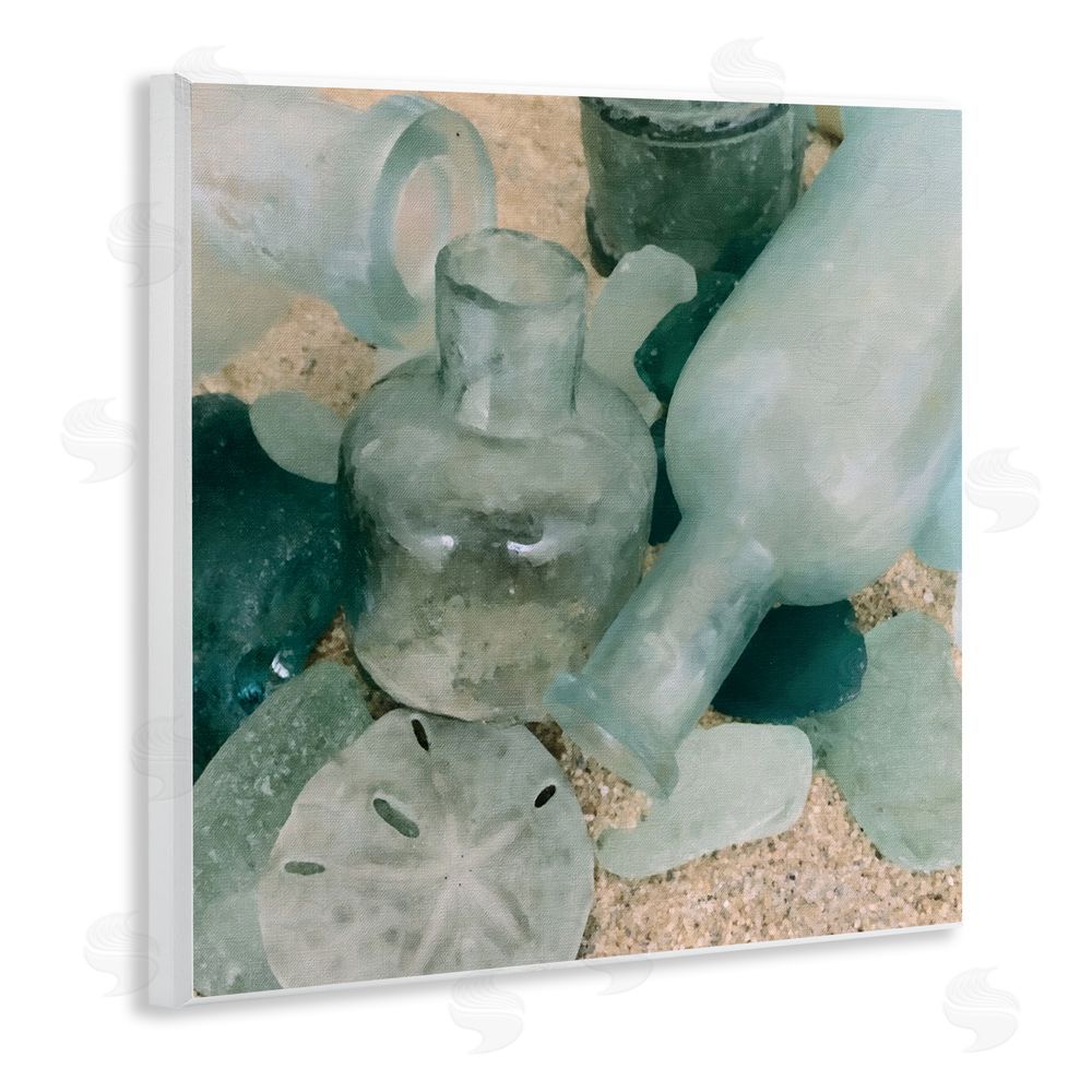 Graffitee Studios Nautical Glass Bottles Wooden Wall Plaque Art Print